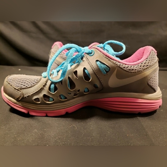 ❤️ NIKE Women's Dual Fusion Run 2 Running Training Shoes Gray/Pink/Blue Size 6.5 - Picture 6 of 12